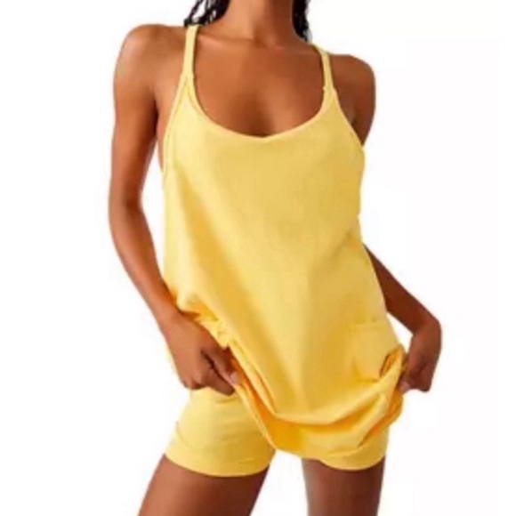 Free People Hot Shot Mini Dress With Pockets in Fresh Mango Size XS NWT - Picture 6 of 10